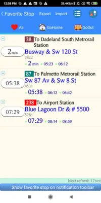 Miami MDT Bus Tracker android App screenshot 1